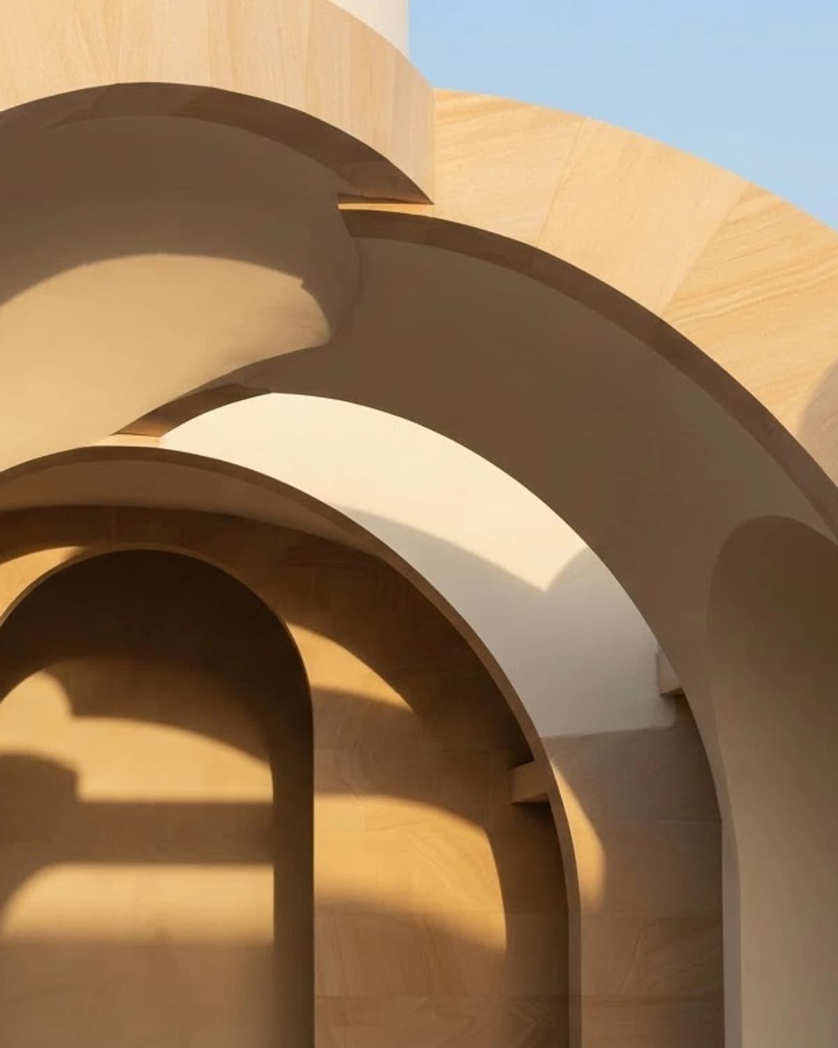 A shaded Emirati courtyard arcade